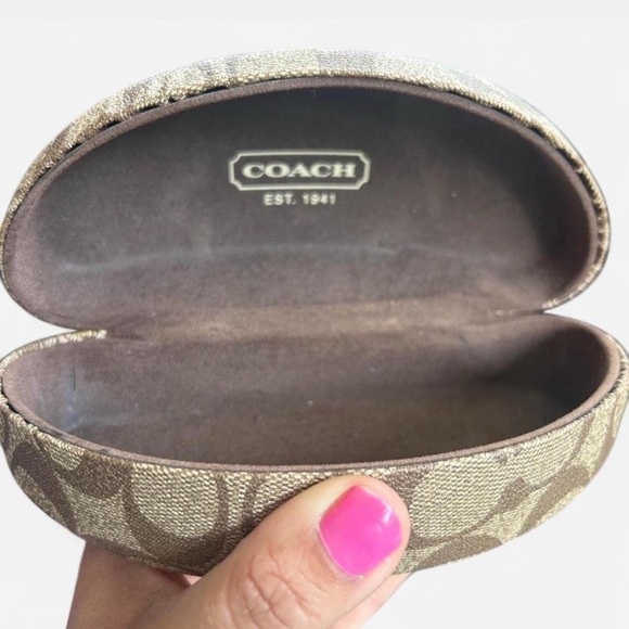 Coach Accessories - Coach Signature Brown and Cream Eyewear Case